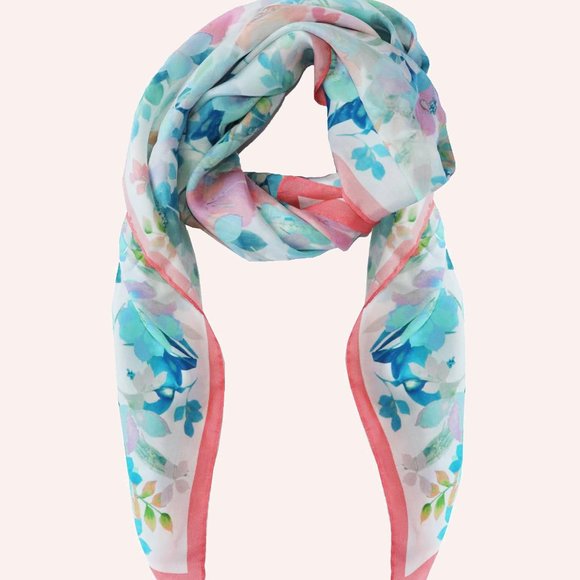 NWT 100% Sky Blue Silk Bandana - Picture 3 of 4